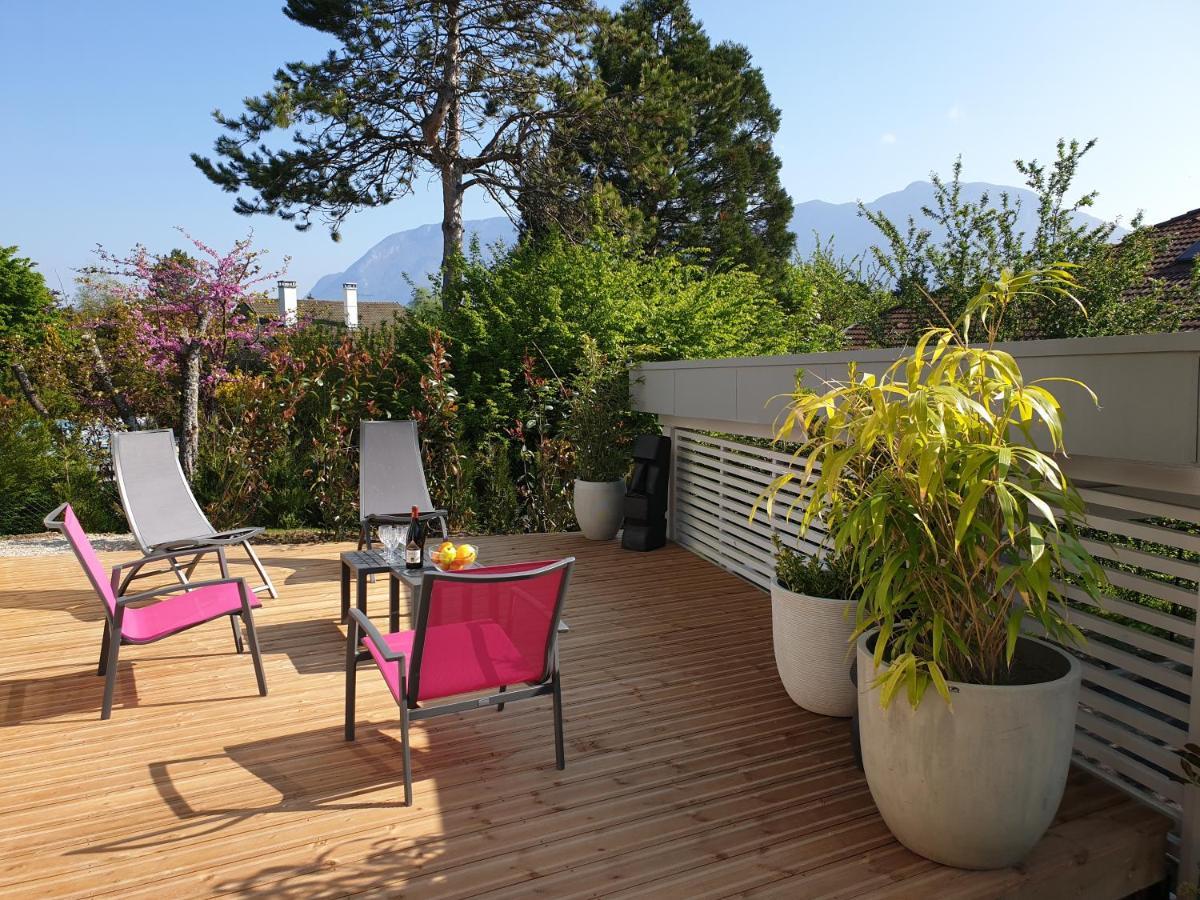 L'appartement JARDIN avec vue montagnes Sévrier Extérieur photo